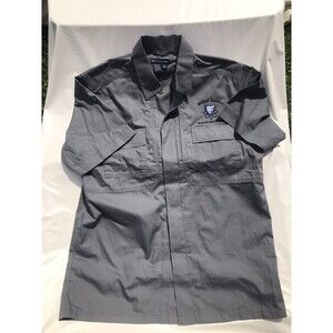 5.11 Tactical Shirt Mens Medium Regular Grey Short Sleeve Button Up Security